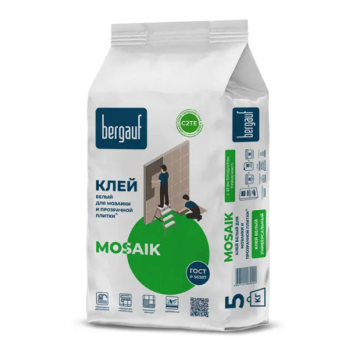 Клей для мозаики и прозрачной плитки Bergauf Mosaik 5 кг