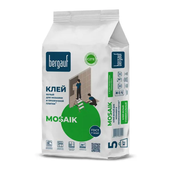 Клей для мозаики и прозрачной плитки Bergauf Mosaik 5 кг