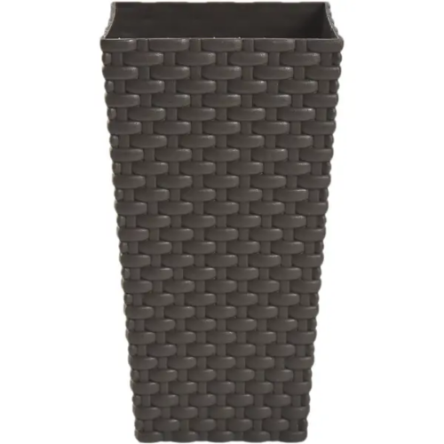 Горшок цветочный Idea Ротанг 14x14x25 см v3.2 л пластик коричневый