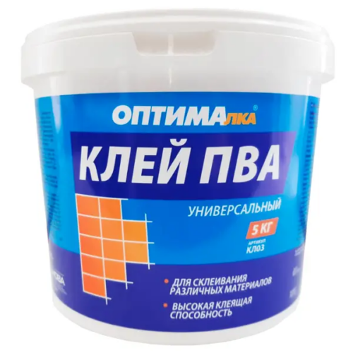Клей ПВА для внутренних работ 5 кг цвет белый