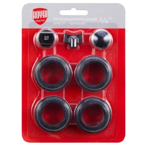 Монтажный комплект для радиатора Royal Thermo 3/4" сталь черный 7 шт.