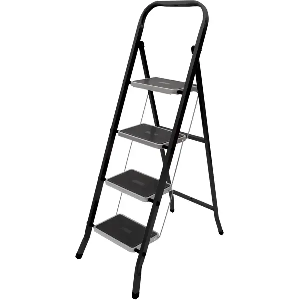 Стремянка стальная Zalger 4 ступени с ковриком