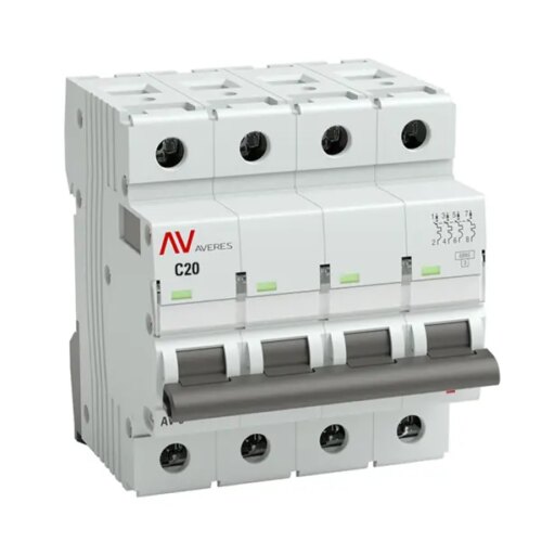 Автоматический выключатель EKF Averes ВАAV-6 4P C25 А 6 кА
