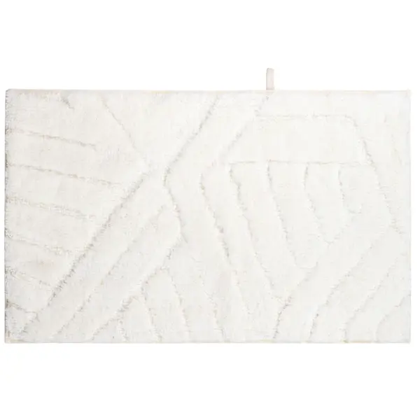 Коврик для ванной Swensa Noor 50x80 см цвет белый