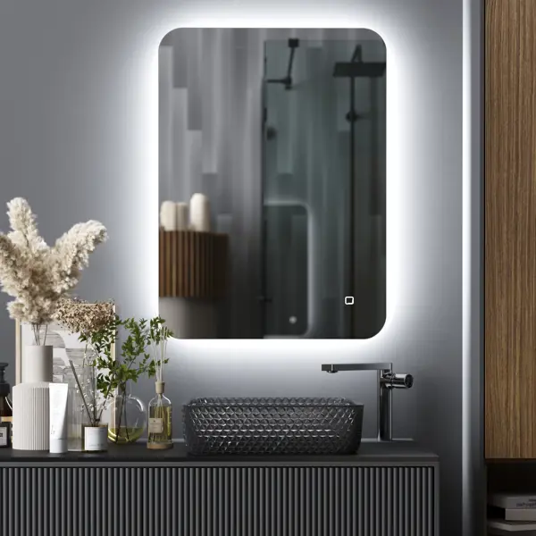 Зеркало для ванной Omega Glass Vesta Air SD102 55x75 см с подсветкой