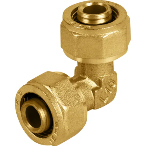 Угол 90° Aquabeam 16x16 мм латунь ABO.351.Y.001616