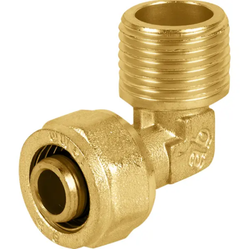Угол комбинированный 90° Aquabeam 1/2"x16 мм НР латунь ABO.353.Y.001604