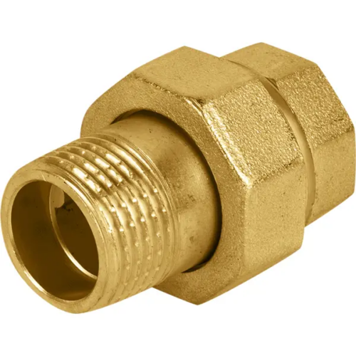 Сгон прямой американка Aquabeam 1/2"x1/2" ВР-НР латунь ABR.341.Y.0004