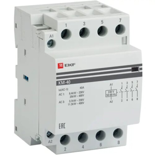 Контактор EKF КМ 4NО 40 А 230-400 В