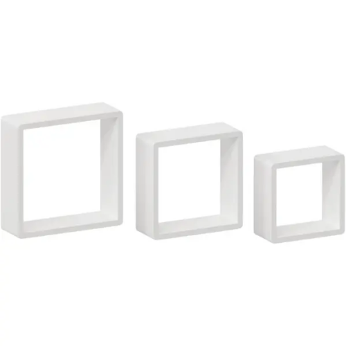 Полка настенная Spaceo 20x20 см/24x24 см/28x28 см МДФ цвет белый 3 шт