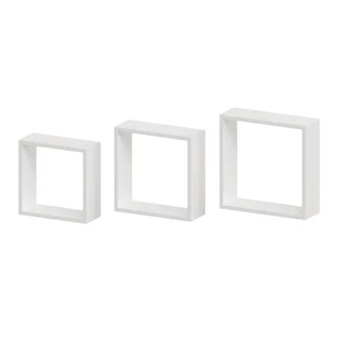 Полка настенная Spaceo 24x24 см/27x27 см/30x30 см МДФ цвет белый 3 шт
