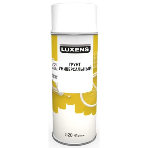 Грунт аэрозольный универсальный Luxens акриловый матовый цвет белый 520 мл