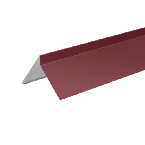 Планка ветровая для гибкой кровли 130x100 мм 2 м 0.4 мм RAL 3005 красный