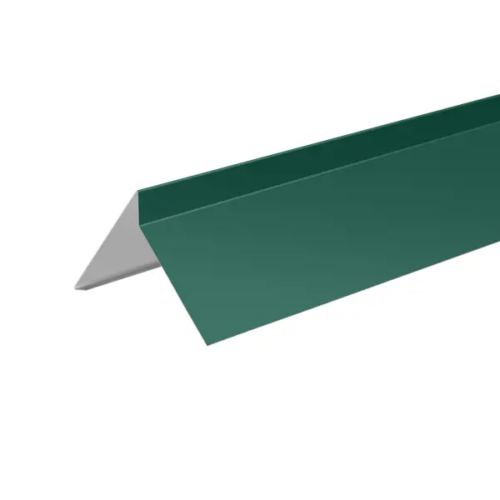 Планка ветровая для гибкой кровли 130x100 мм 2 м 0.4 мм RAL 6005 зеленый