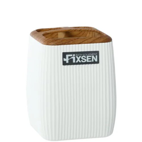Стакан Fixsen White Wood белый пластик