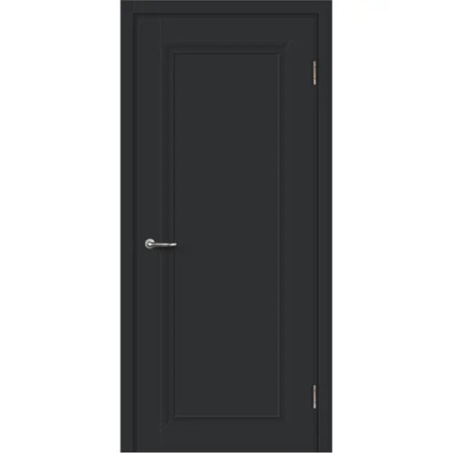 Дверь межкомнатная глухая Нобиле 80x200 см Hardflex цвет антрацит с замком
