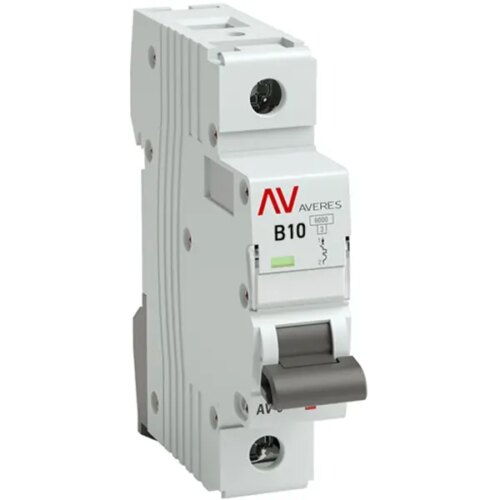 Автоматический выключатель EKF Averes AV-6 1P B10 А 6 кА mcb6-1-10B-av