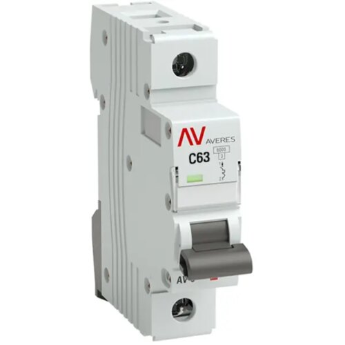 Автоматический выключатель EKF Averes AV-6 1P C63 А 6 кА mcb6-1-63C-av