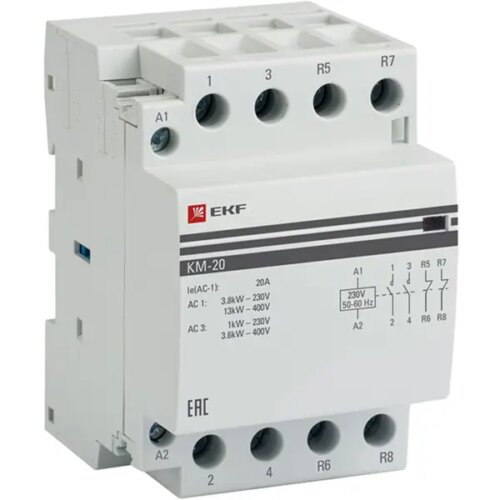 Контактор EKF КМ 2NC 20 А 230-400 В