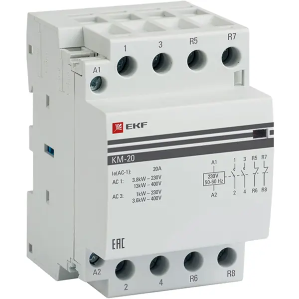 Контактор EKF КМ 2NC 20 А 230-400 В