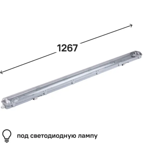Светильник линейный влагозащищенный TDM Electric 1267 мм 2x20 Вт