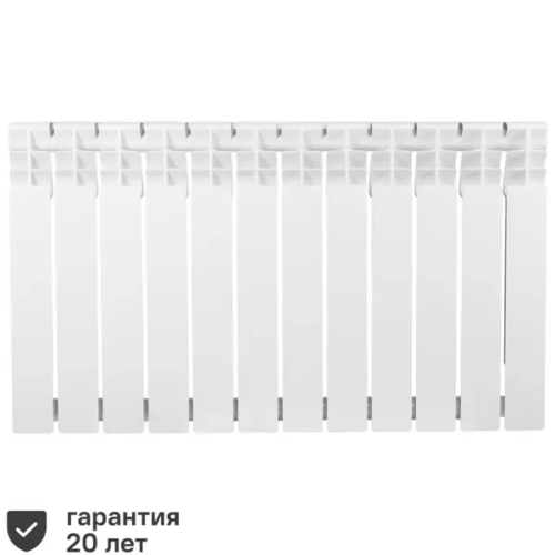 Радиатор секционный Equation Bimetal 500/80 12 секций боковое подключение биметалл белый