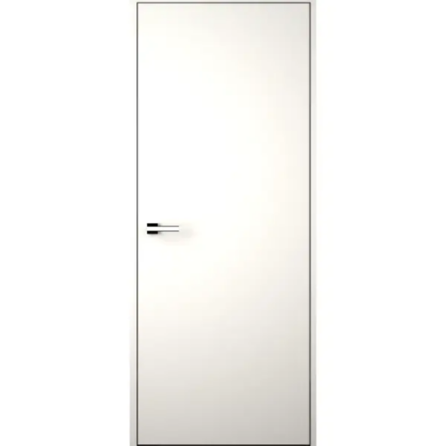 Дверь межкомнатная глухая INVISIBLП 80x200 см эмаль белый с замком