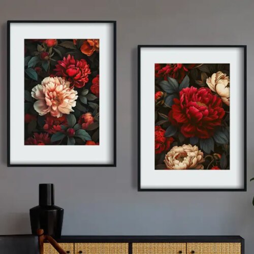 Постер Пионы 39x49 см 2 шт.